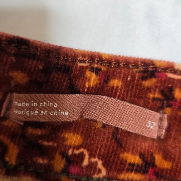 ANTHROPOLOGIE Pilcro high rise corduroy exposed button fly skinny pants 32 - Picture 4 of 12